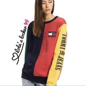 tommy jeans colorblock sweater